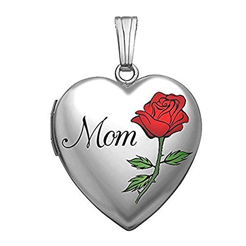 【中古】【未当て嵌める・未開封品】スターリングしろがね色母の日「Mom」ハート形ロケット花火???3?/ 4inx 3?/ 4in