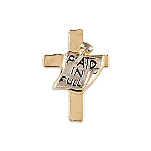 【中古】【未当てはめる・未開封品】Paid インチ Fullクロ回転運動Jesus Christian???ゴールド\u0026しろがね色byスターリング差し上げ物