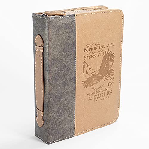 【中古】【未使用・未開封品】Wings of Eaglesブラウンエンボスレザーレットジッパー聖書カバー X-Large ブラウン｜AJIMURA-SHOP