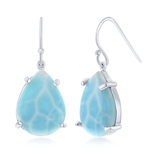 【中古】【未使用・未開封品】Beaux Bijoux スターリングシルバー ブルーラリマーイヤリング レディース 天然ラリマージュエリー 美しいブルーラリマーストーン ユニークな低|AJIMURA-SHOP