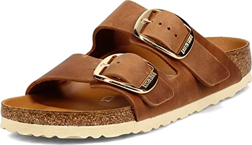 【中古】【未使用・未開封品】BIRKENSTOCK レディース アリゾナ ビッグバックルサンダル US サイズ: 7-7.5 Narrow カラー: ブラウン