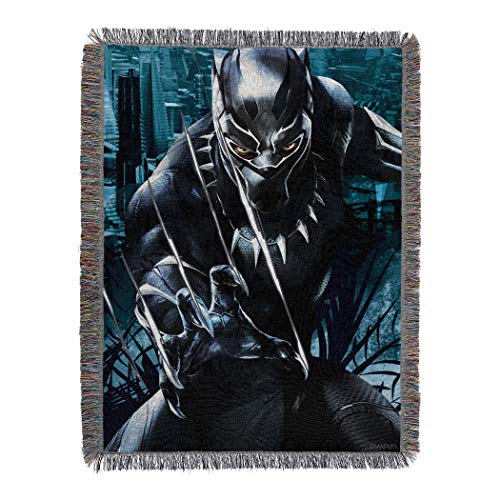 【中古】【未使用・未開封品】Marvelブラックパンサー、Ripper Woven Tapestry Throwブランケット、48?" x 60?"｜AJIMURA-SHOP