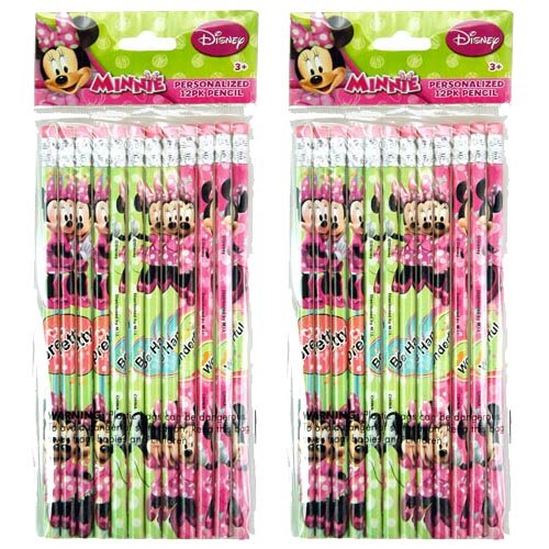【中古】【未使用・未開封品】2?- Pack, 12パック木製鉛筆 ピンク
