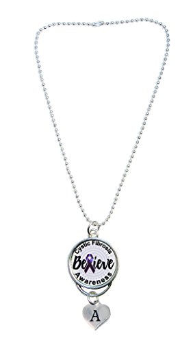 【中古】【未当てはめる・未開封品】カスタムCystic Fibrosis Awareness Believeリアビューミラー車すべり出し宝飾品選りわける