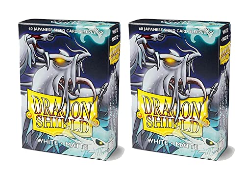 【中古】【未使用・未開封品】Dragon Shield Bundle: 2 Packs of 60 Count Japanese Size Mini Matte Card Sleeves - Matte White｜AJIMURA-SHOP