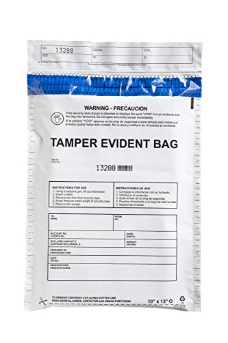 【中古】【未使用・未開封品】不正開封防止プラスチックバッグ、セキュリティバッグ（100袋Xパッケージ) 10\