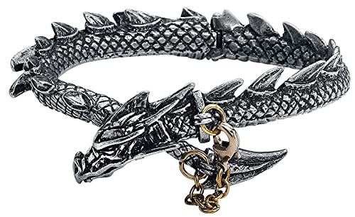 【中古】【未使用・未開封品】Alchemy Gothic アンティーク装飾光沢ドラゴンルアーバングル 真鍮チェーン付き｜AJIMURA-SHOP