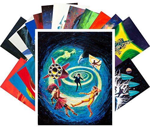 【中古】【未使用・未開封品】ポストカードセット24pcsヴィンテージScifiサイケデリックSurrealisticコミックアートbyジャックGaughan
