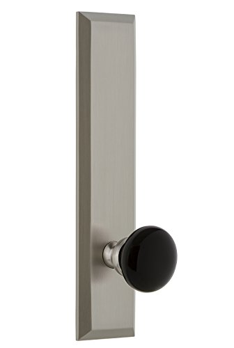 【中古】【未使用・未開封品】Grandeur Hardware 853168 Fifth Avenue トールプレート コヴェントリーノブプライバシー付き、バックセットサイズ:2.75インチ、サテンニッケル