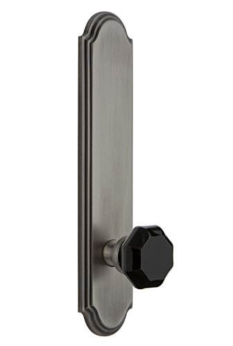【中古】【未使用・未開封品】Grandeur Hardware 850497 アーク トールプレート リヨンノブパッセージ付き バックセットサイズ:2.36インチ アンティークピューター