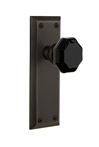 【中古】【未使用・未開封品】Grandeur Hardware 850375 フィフスアベニュー プレート リヨンノブ通路付き、バックセットサイズ:2.75インチ、流行に左右されないブロンズ