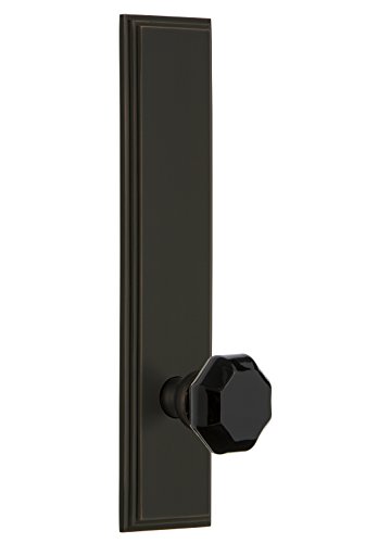 【中古】【未使用・未開封品】Grandeur Hardware 850973 Carre トールプレート リヨンノブプライバシー付き、バックセットサイズ:2.75インチ、タイムレスブロンズ