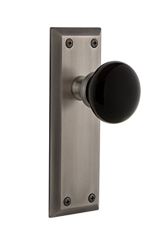 【中古】【未使用・未開封品】Grandeur Hardware 852952 Fifth Avenueプレート コベントリーノブ付き プライバシーバックセット サイズ：2.375インチ アンティークピューター