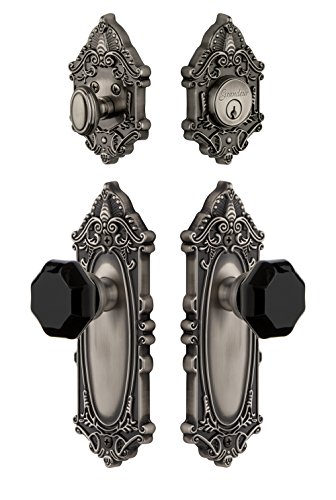 【中古】【未使用・未開封品】Grandeur Hardware 851275 グランデビクトリア朝プレート リヨンノブとお揃いのデッドボルトコンボパック 2.75インチ バックセット アンティーク｜AJIMURA-SHOP