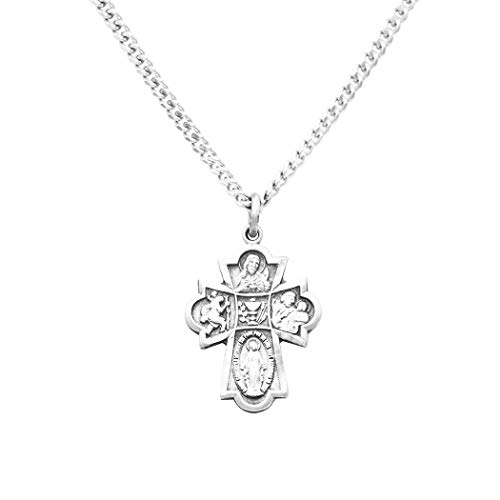 【中古】【未当てはめる・未開封品】Rosemarie Collections 組織宗教差し上げ物 初聖体拝領 4道のりクロスペンダントネックレス 18in