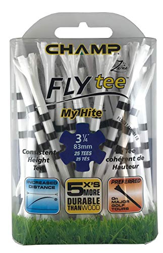 【中古】【未当てはめる・未開封品】Champ 86512 Zarma Flytee My Hite 3-1/4in 25かぞえ上げる 白いこと 黒いこと縞模様 ゴルフ紅茶