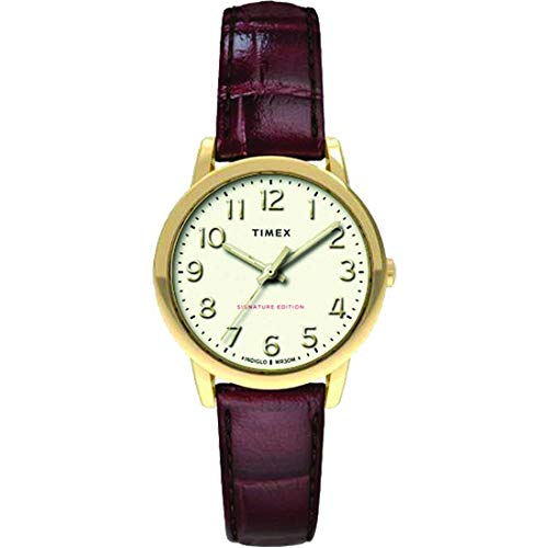 【中古】【未当てはめる・未開封品】Timex TW2R65400 レディース 30粍 イージーリーダー バーガンディ クロコダイル 同盟罷業さあ美 皮膚軟化剤文字盤