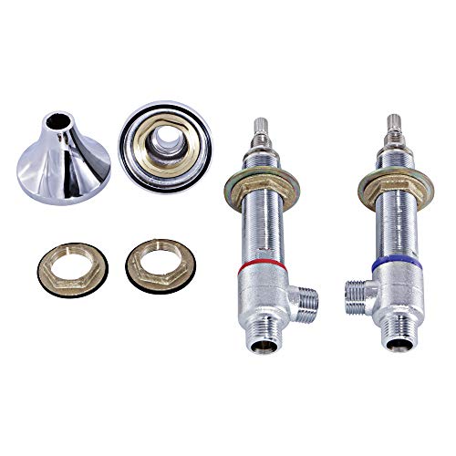 【中古】【未使用・未開封品】Kingston Brass KS2971V 温冷バルブ付属 ハンドルベースナットワッシャー 光沢クロム 長さ4-15/16インチ｜AJIMURA-SHOP