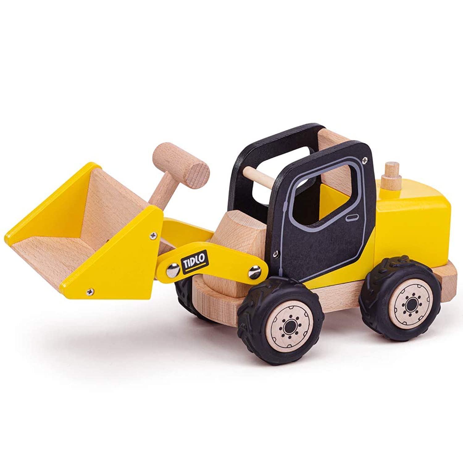 【中古】【未使用・未開封品】建設車両 - 木製のフロントエンドローダーTidlo