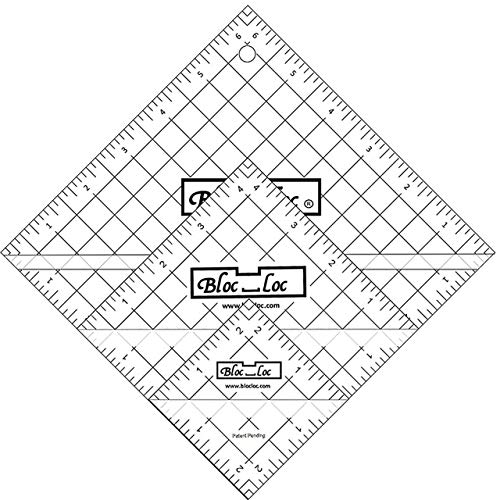 【中古】【未使用・未開封品】Bloc Loc Half Square Triangle Ruler Set 5.1cm - 6.4cm 11cm,17cm, Acrylic Ruler｜AJIMURA-SHOP
