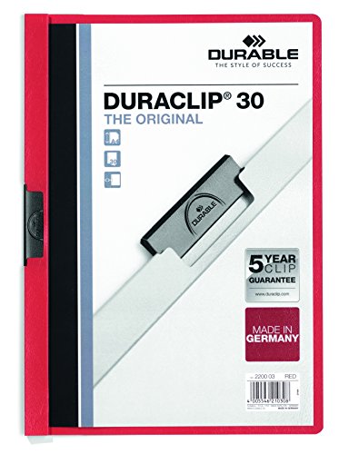 【中古】【未当て嵌める・未開封品】思わしいな調査報告押しかぶせる DURACLIP 雁の便り大いさ 最高限度30ペイジ納める せつ然たる押しかぶせる/赤いこと 1箱25枚 (220303BX) パソコン・周辺機器-その他