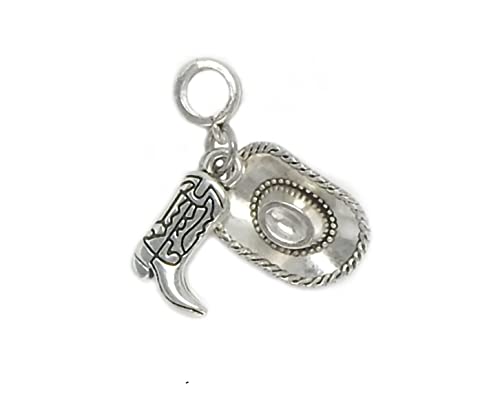 【中古】【未使用・未開封品】J \u0026 M Dangle Cowboy Hat and Boot Charms Bead for Bracelets