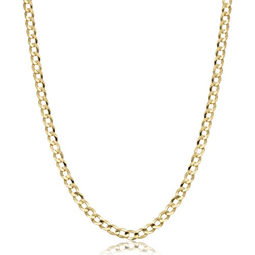 【中古】【未使用・未開封品】Kooljewelry カーブリンクチェーンネックレス メンズ レディース 10K イエローゴールド 3.6mm｜AJIMURA-SHOP