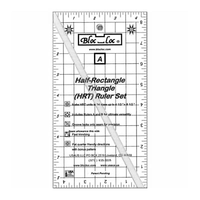 【中古】【未使用・未開封品】Bloc Loc~ハーフ長方形三角形 Lサイズ 2-1 アクリル定規