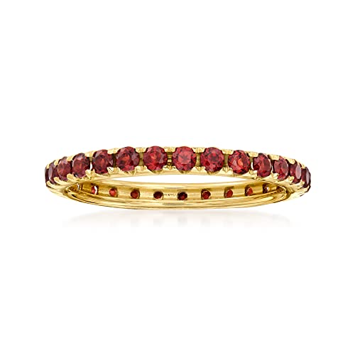【中古】【未当て嵌める・未開封品】ross-simons 1.20?CT t.w.ガーネットEternity Band 14カラット黄色ゴールド