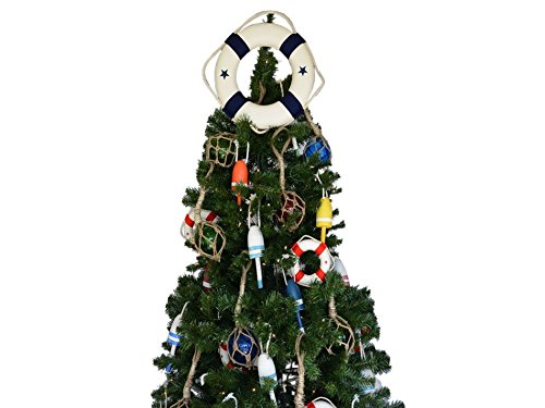 【中古】【未使用・未開封品】ブルーバンド付きホワイトライフリング クリスマスツリートッパーデコレーション 航海カリ｜AJIMURA-SHOP