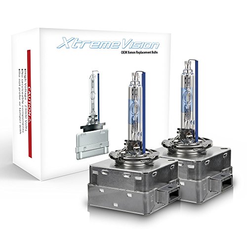 【中古】【未使用・未開封品】Xtremevision AC HID キセノン交換用電球 - D1S / D1R / D1C - 5000K ブライトホワイト (1ペア) (メタルベース)|AJIMURA-SHOP
