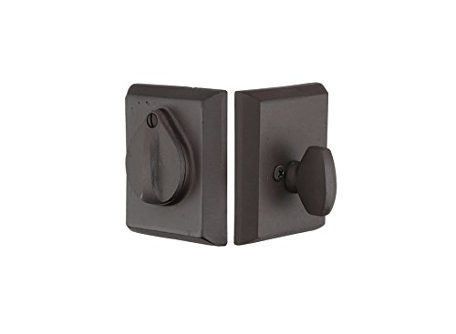 【中古】【未当てはめる・未開封品】Emtek 8465?# 3?Sandcastブロンズシングル主柱デッド雄螺旋with下げ翼3大成オプション 黒いこと