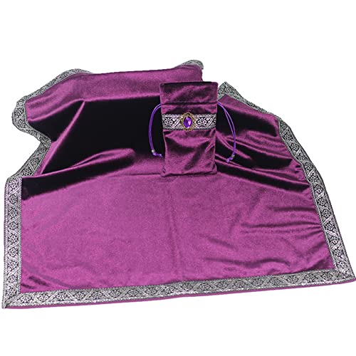 【中古】【未当てはめる・未開封品】(Purple) - Hao Run New Altar Tarot Cards Bag Table Cloth Tablecloth Divination Wicca Velvet Tapestry (Purple)