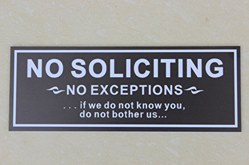 【中古】【未使用・未開封品】Meijiafei NO Soliciting NO EXCEPTIONS ドア/ウォールサイン 8インチx3インチ｜AJIMURA-SHOP