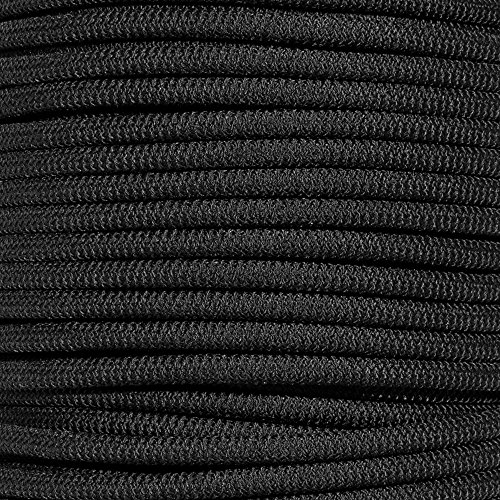 【中古】【未使用・未開封品】(3m hank, 1/4-inch) - PARACORD PLANET Black Diamond Weave Shock Cord - Available in 1/8, 3/16, 1/4, 3/8, 1/2, and 1.9cm Diameters - Var