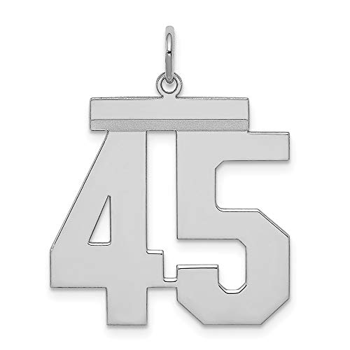 【中古】【未使用・未開封品】スターリングシルバー ロジウムメッキ ラージ 光沢 数字 45 チャーム｜AJIMURA-SHOP