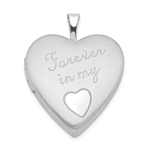 【中古】【未使用・未開封品】スターリングシルバー ロジウムメッキ 20mm Forever in my Heart ロケット