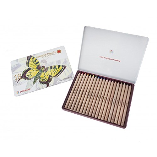 【中古】【未使用・未開封品】Stockmar 色鉛筆 六角形 18色 + グラファイト鉛筆1本。
