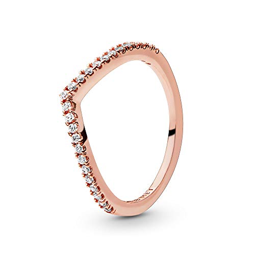 【中古】【未使用・未開封品】Pandora Jewelry 輝くウィッシュボーンキュービックジルコニアリング パンドラローズ, 金属, キュービックジルコニア｜AJIMURA-SHOP