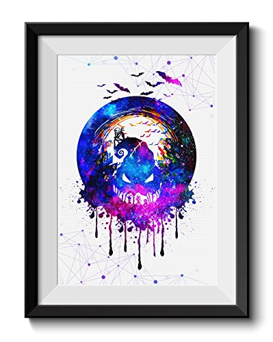 【中古】【未当てはめる・未開封品】Uhomate Jack and Sally ナイトメアー・ビフォア・クリスマス ホームキャンバスプリント ウォール工芸 インスピレーショナルなひき掛ける句 壁かざり付ける