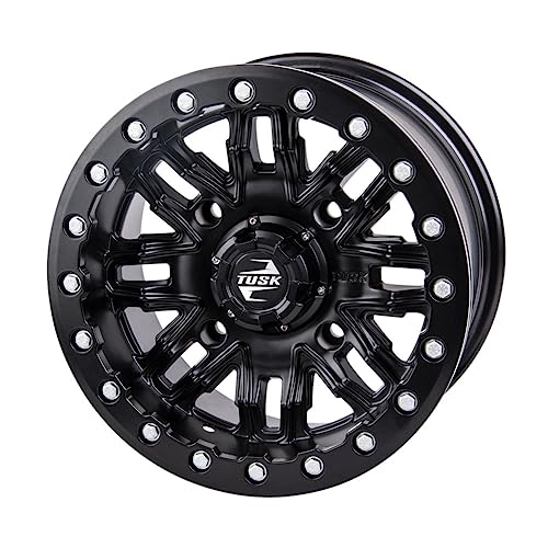 【中古】【未使用・未開封品】4/156 Tusk Nebo ビードロックホイール 14x7 4.0 + 3.0 マットブラック POLARIS RZR XP 4 1000 2014-2021用