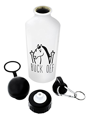 【中古】【未当て嵌める・未開封品】馬Horse差し上げ物Buck Off面白おかしい差し上げ物Middle Finger水瓶Equestrian馬差し上げ物水ボトルギフトアルミニウムウォーターボトルキャップ\u0026スポーツトッ