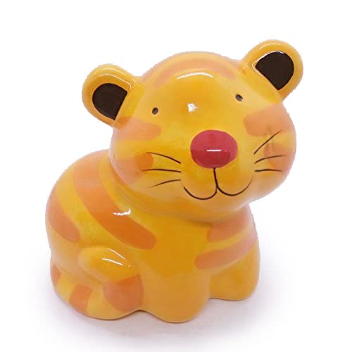 【中古】【未使用・未開封品】(Tiger) - Piggy Bank Ceramic 12 Zodiac Handmade Paint Coat Decor Collect coin Quality Cute (Tiger)