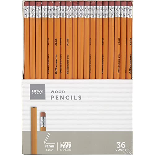 【中古】【未使用・未開封品】Office ? ブランド ベーシック木製鉛筆 ミディアムソフト芯2本 36本パック
