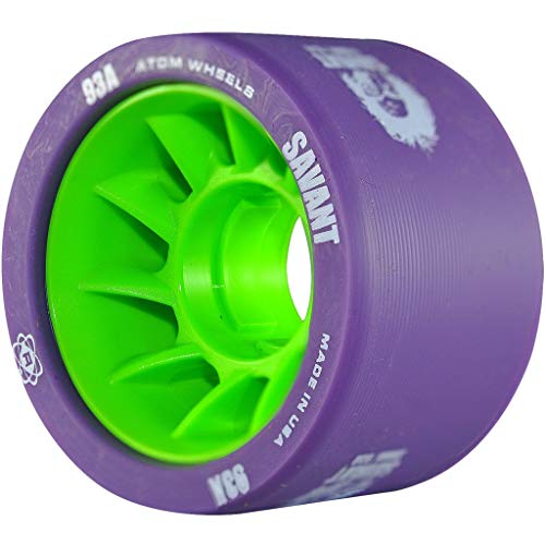 【中古】【未当て嵌める・未開封品】(8 Pack, Purple 93A) - Atom Savant Roller Derby Wheels - Ultra Light For Perfect Speed and Control - New-Available インチ 88A-95A Pink, Blu その他-スポーツ・アウトドア