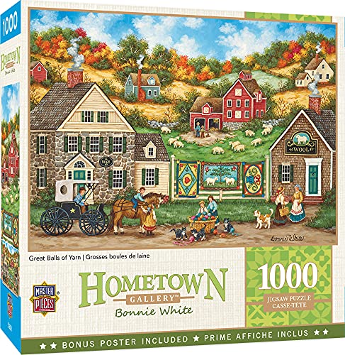 【中古】【未使用・未開封品】Hometown Gallery Great Balls of Yarn 1000 Piece Jigsaw Puzzle