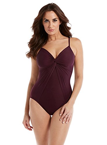 【中古】【未当て嵌める・未開封品】Miraclesuit SWIMWEAR レディース US 大きさ: 8 色つや: 赤銅色
