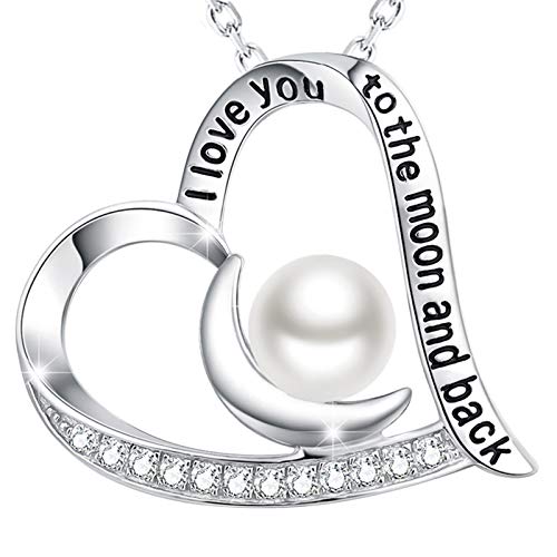【中古】【未使用・未開封品】ELDA & CO. I Love You to the Moon and Back ネックレス 925スターリングシルバー 1月 2月 誕生石 ガーネットネックレス 妻 お母さん 誕生日プ|AJIMURA-SHOP