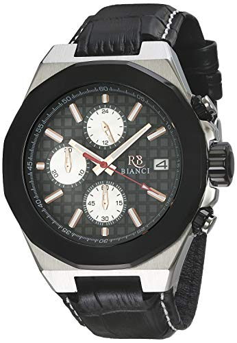 【中古】【未当て嵌める・未開封品】ROBERTO BIANCI WATCHES メンズ あるFratelli」クォーツステンレススチールとレザーカジュアルウォッチ、色つや：（模範例：Rb0131） 黒いこと