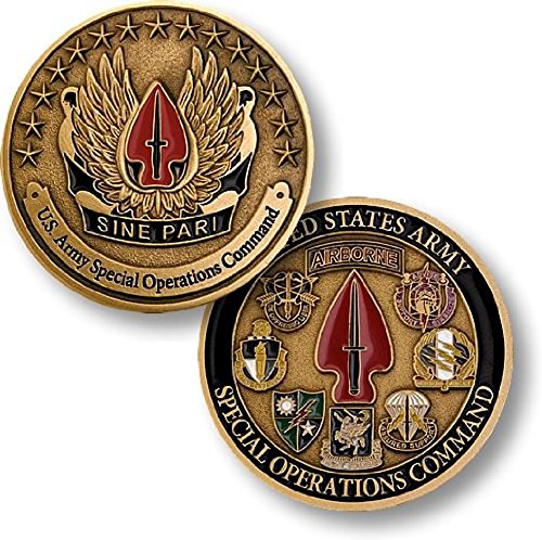 【中古】【未使用・未開封品】U.S. Army Special Operations Command Sine Pari Challenge Coin